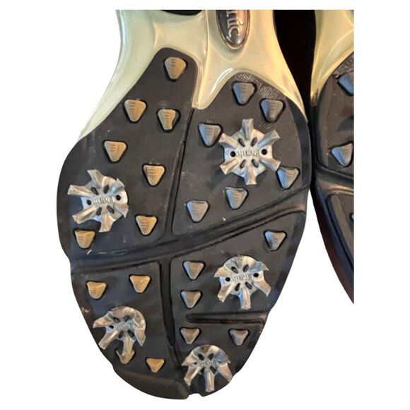 ETONIC MENS STABILITE GOLF SHOES CLEATS LEATHER SIZE 11.5M CHESSTNUT COLOR LACES - Picture 9 of 12